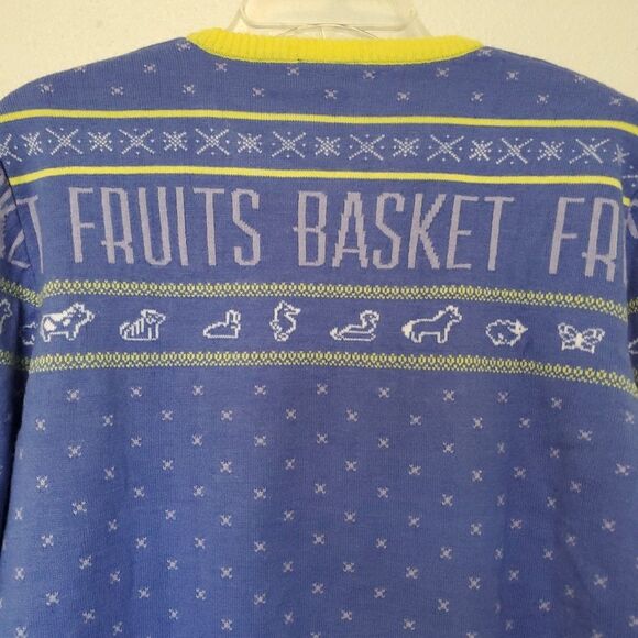 Fruits‎ Basket Large L Ugly Christmas Sweater Blue Anime Manga Boxlunch Acrylic - Picture 12 of 16